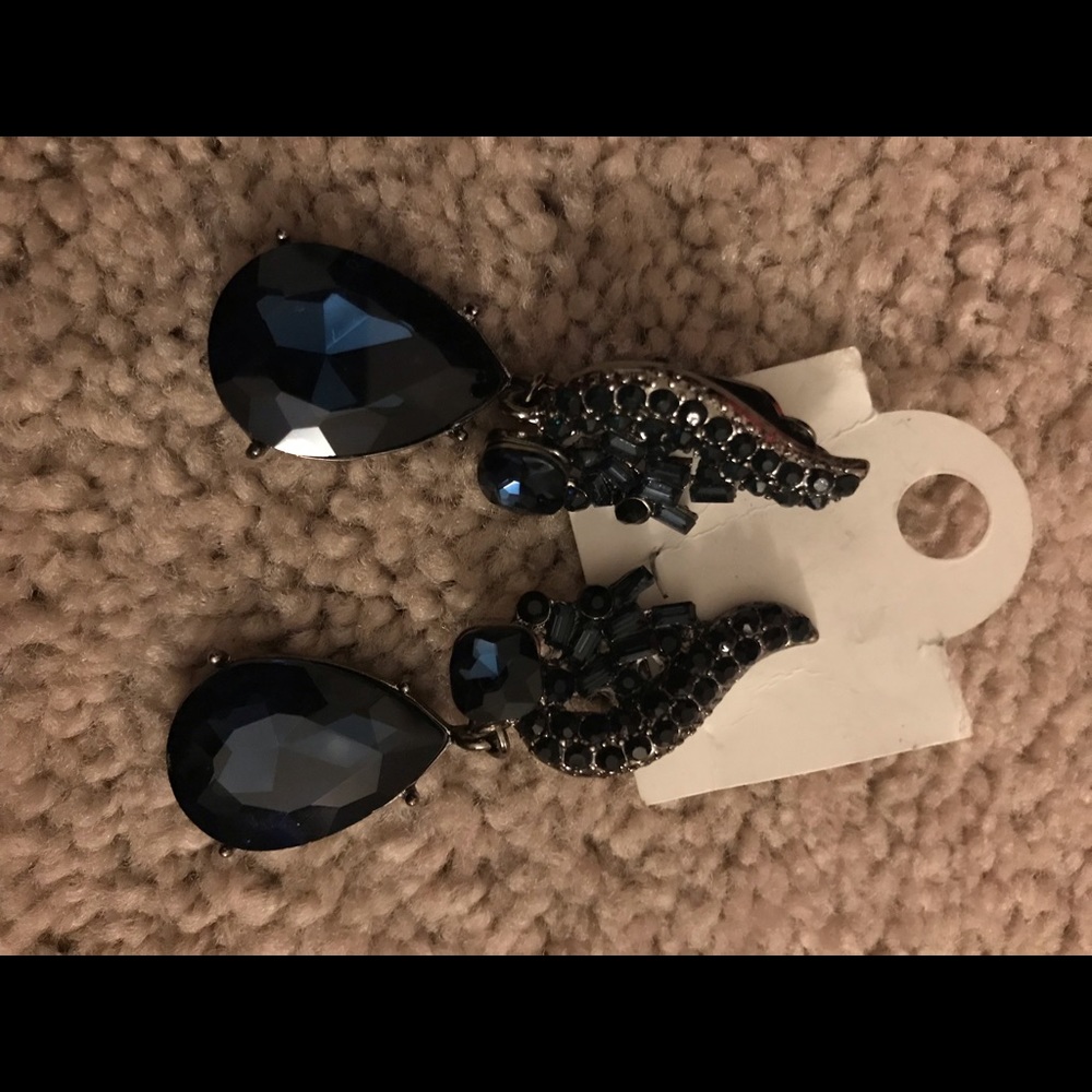 Stan and T midnight blue ladies costume earrings